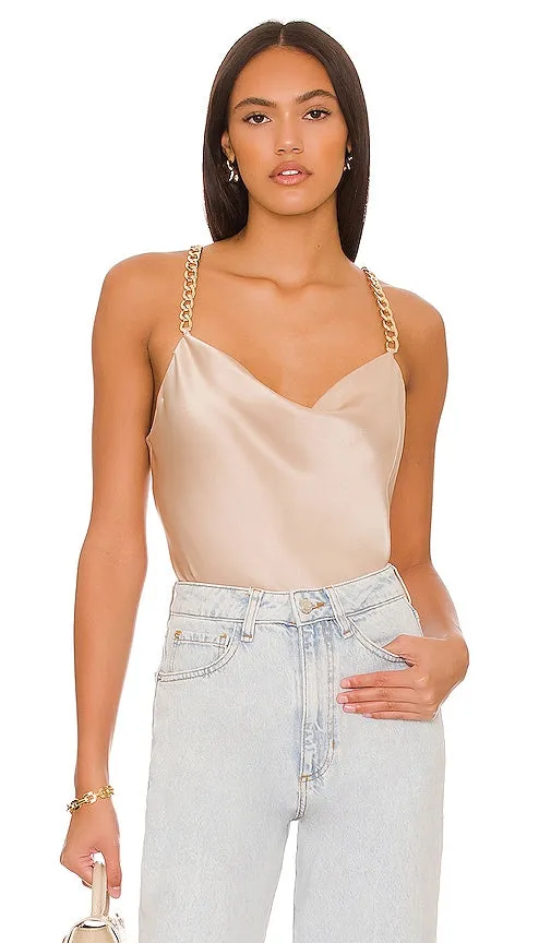 Alice   Olivia Harmon Slip Tank in Brown