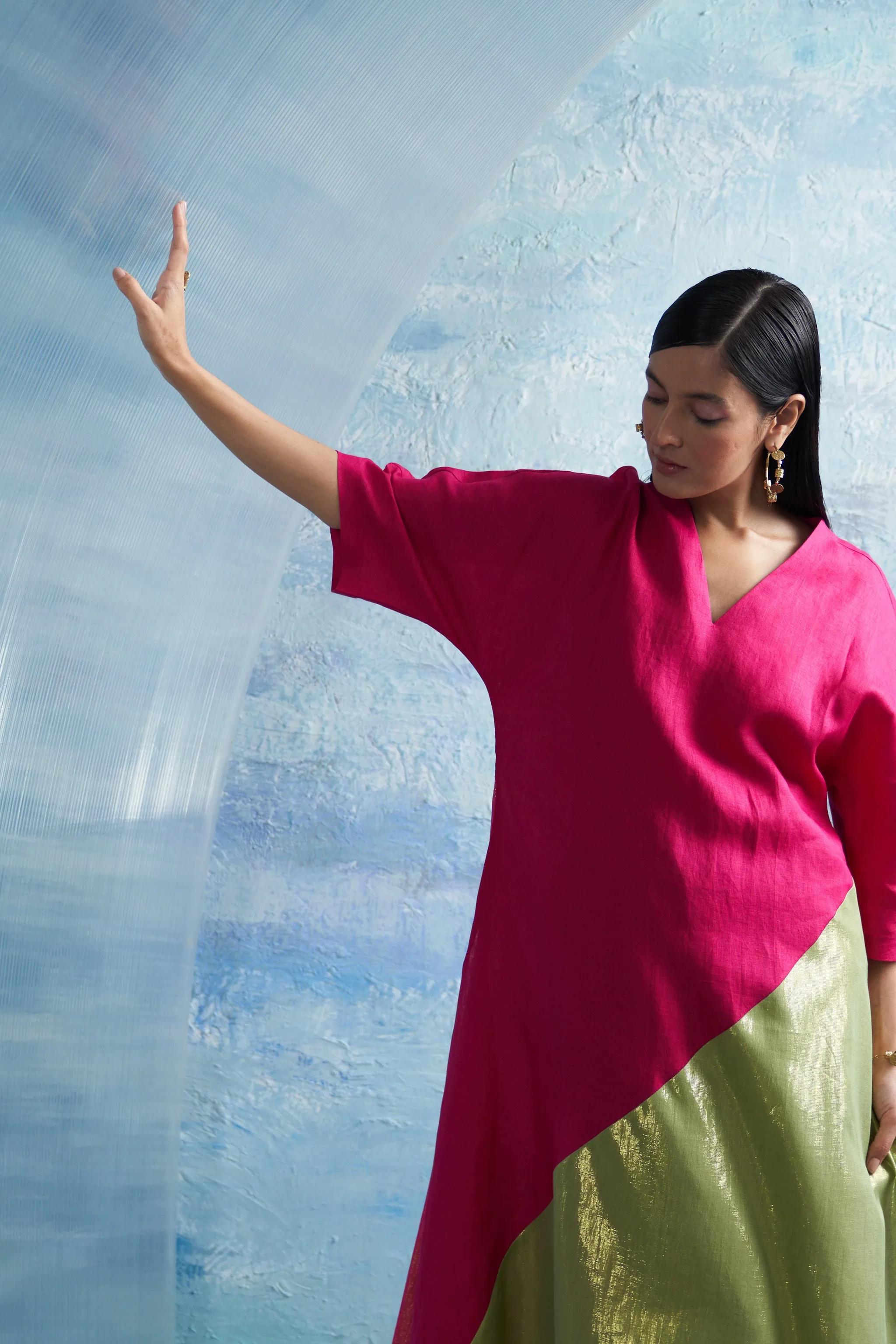 Aura Asymmetric Kurta Set