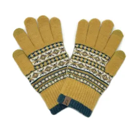 Aztec Knit Touch Gloves