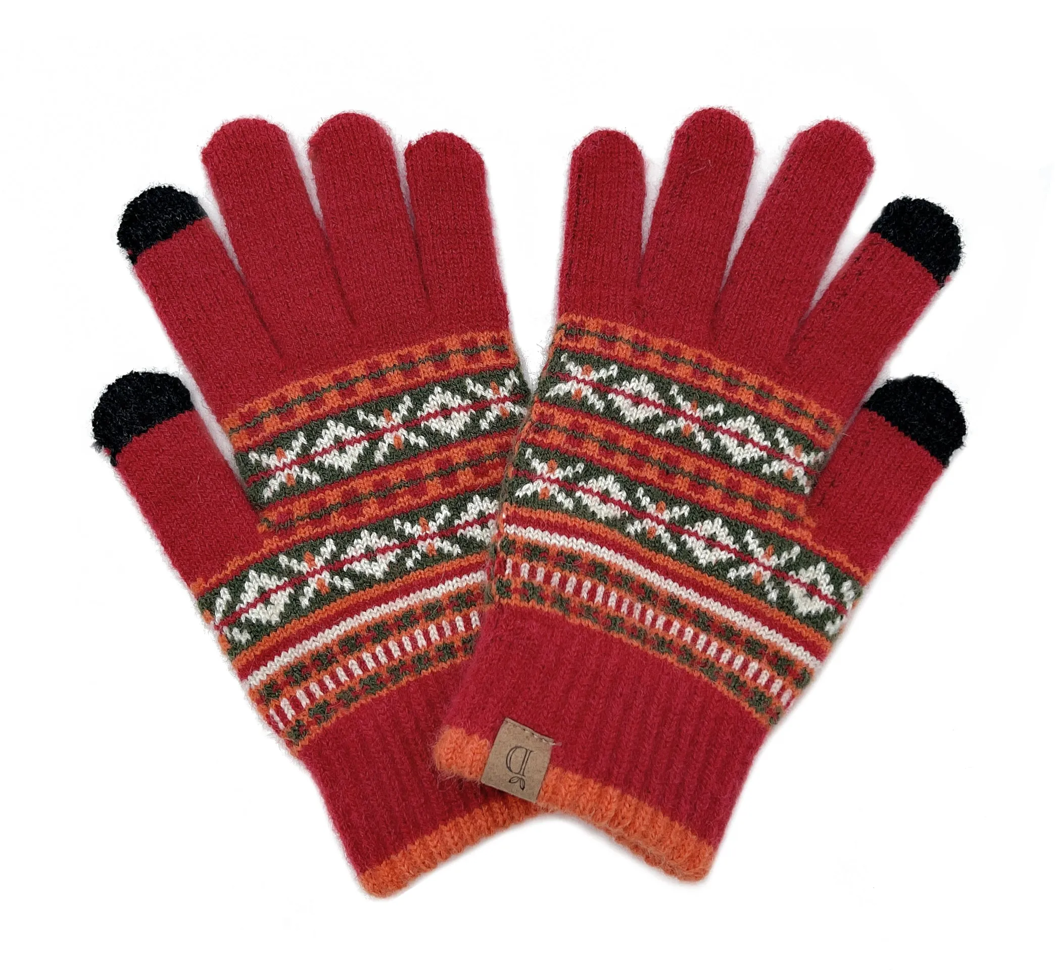 Aztec Knit Touch Gloves
