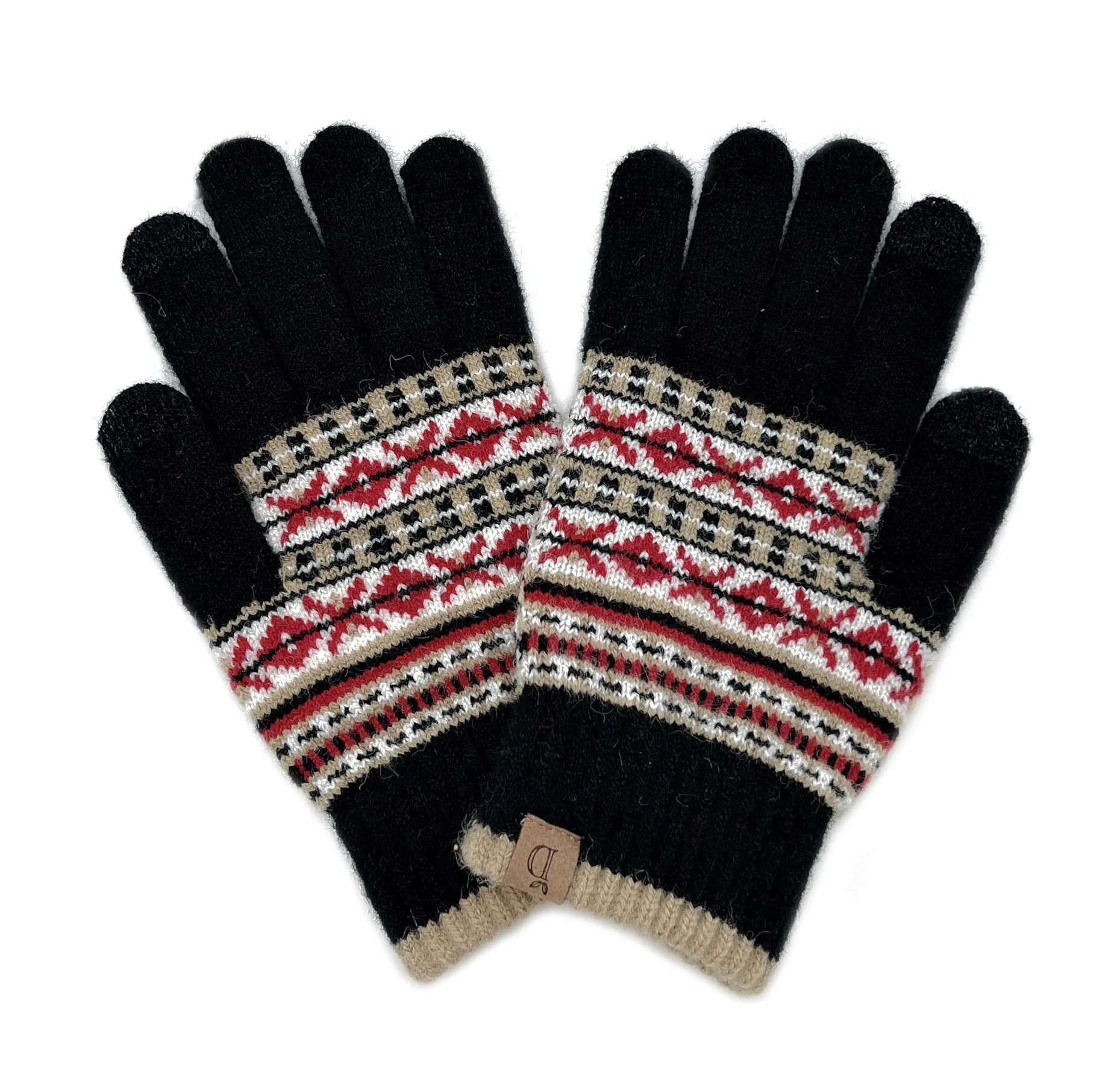 Aztec Knit Touch Gloves