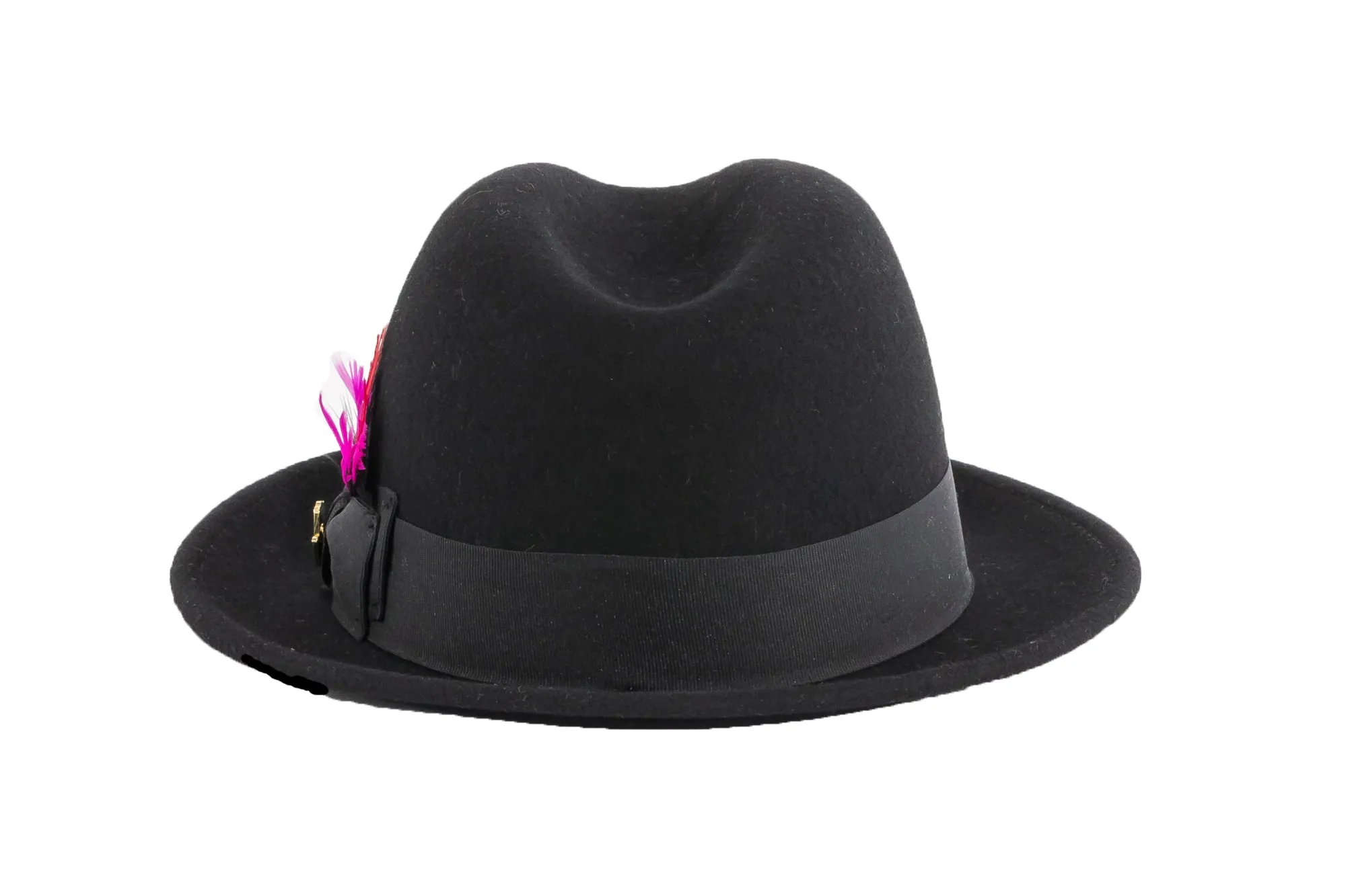 Black Brooks Trilby 100% Australian Wool Crushable Hat