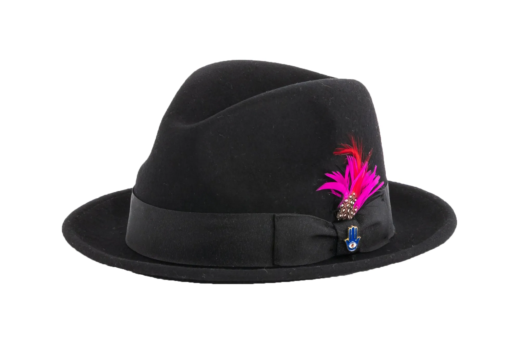 Black Brooks Trilby 100% Australian Wool Crushable Hat