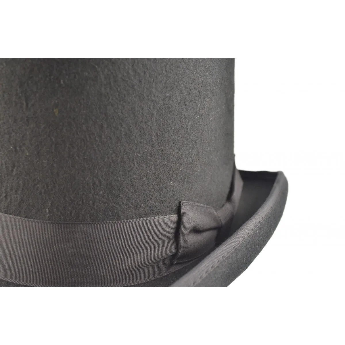 Black Wool Felt Steampunk Stovepipe Hat