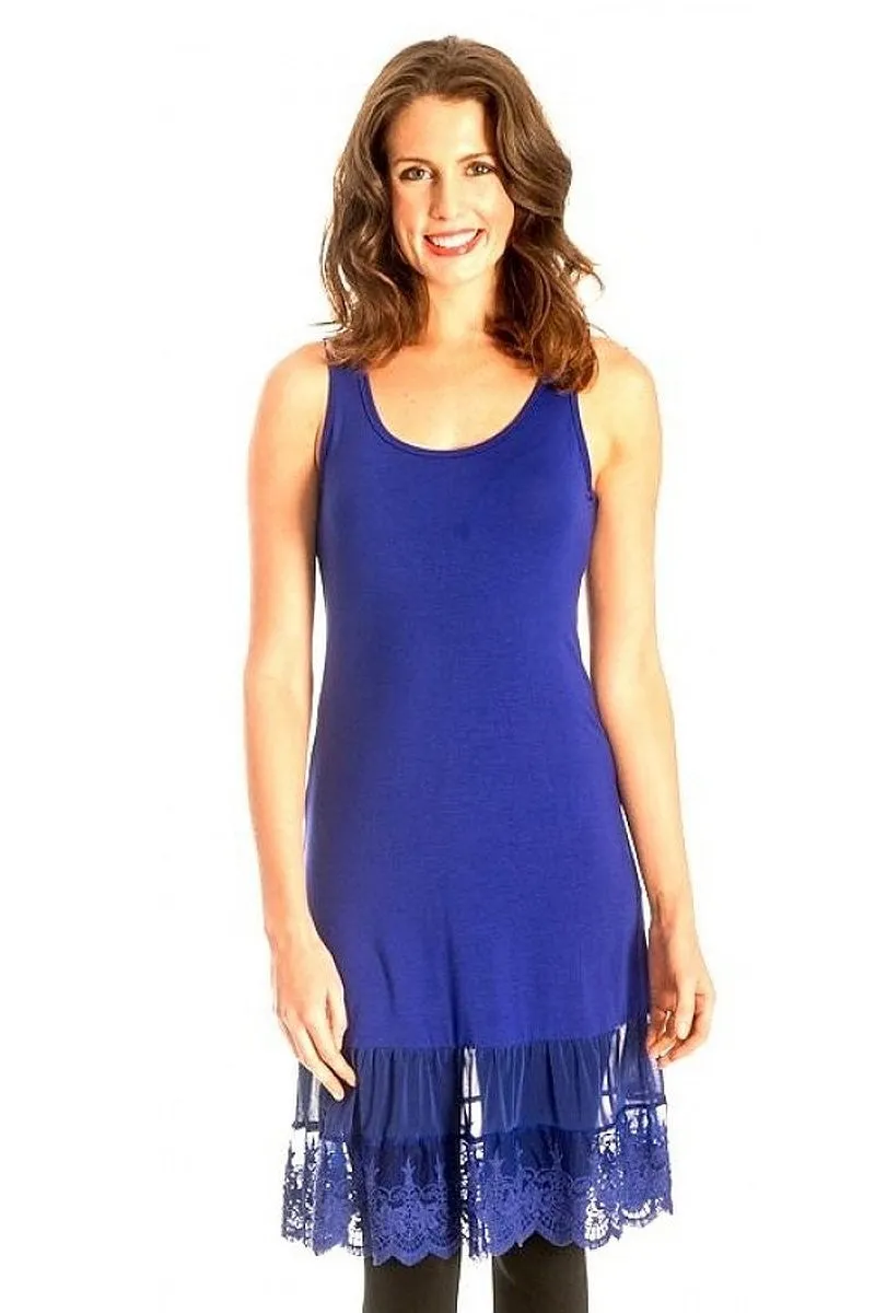 Clarity Cobalt Lace Trim Slip