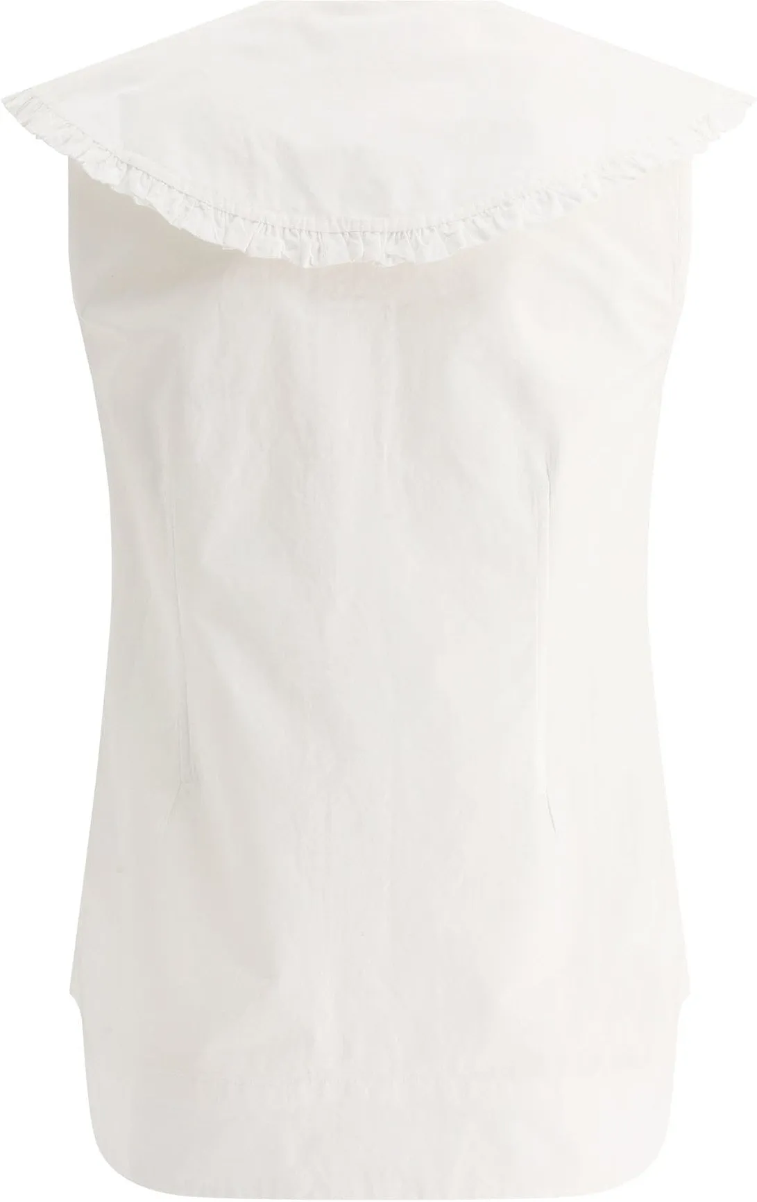 Cotton Poplin Peter Pan Collar Top