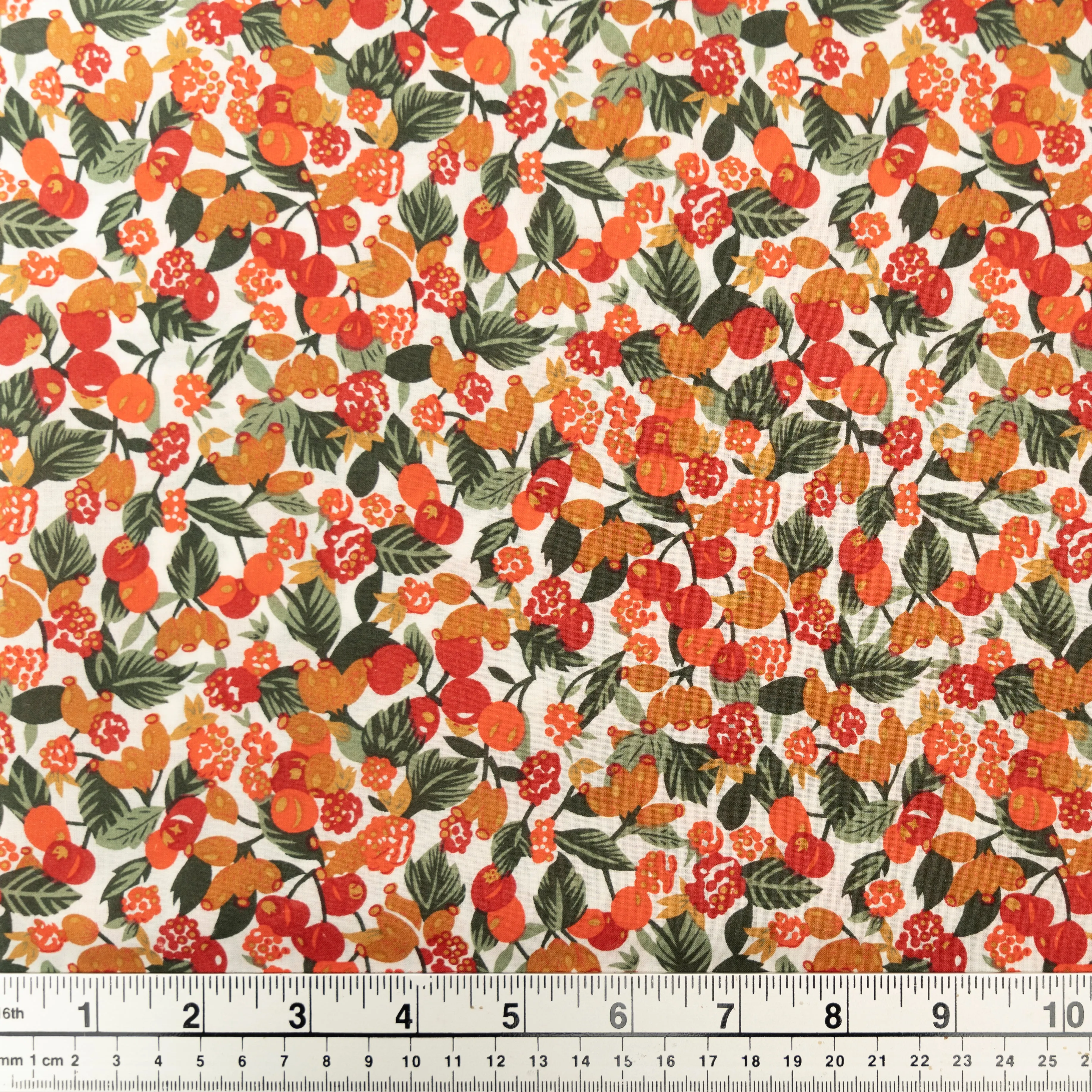 Cotton Voile Fabric, Rust Tones- 140cm