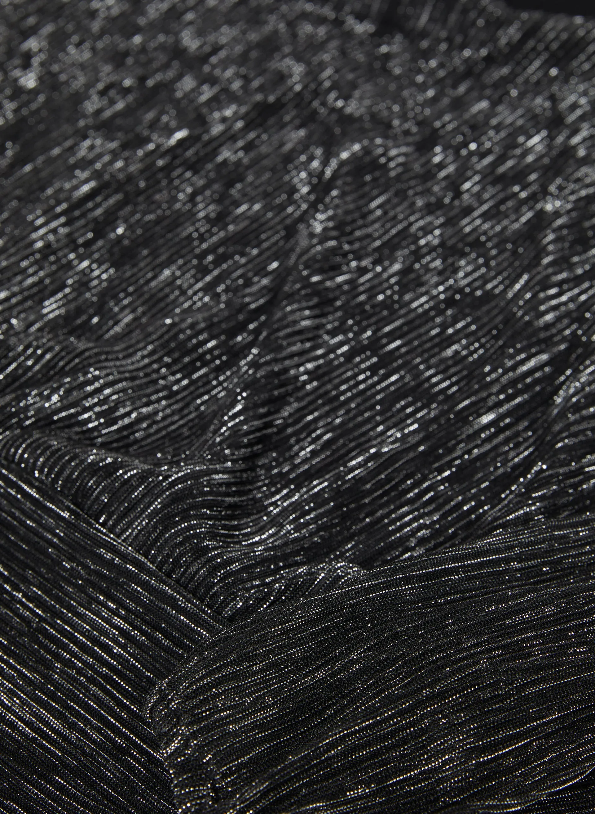 Crinkle Effect Metallic Blouson