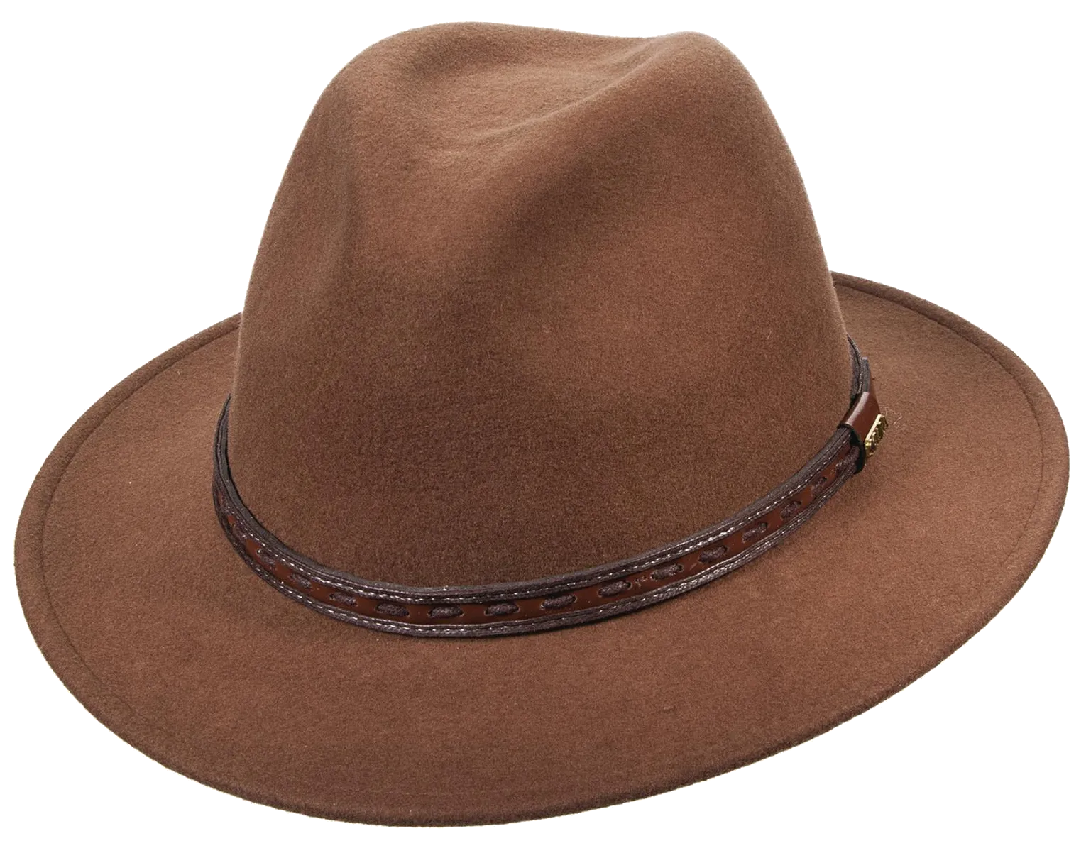 Dorfman Crushable Wool Safari w/ Leather
