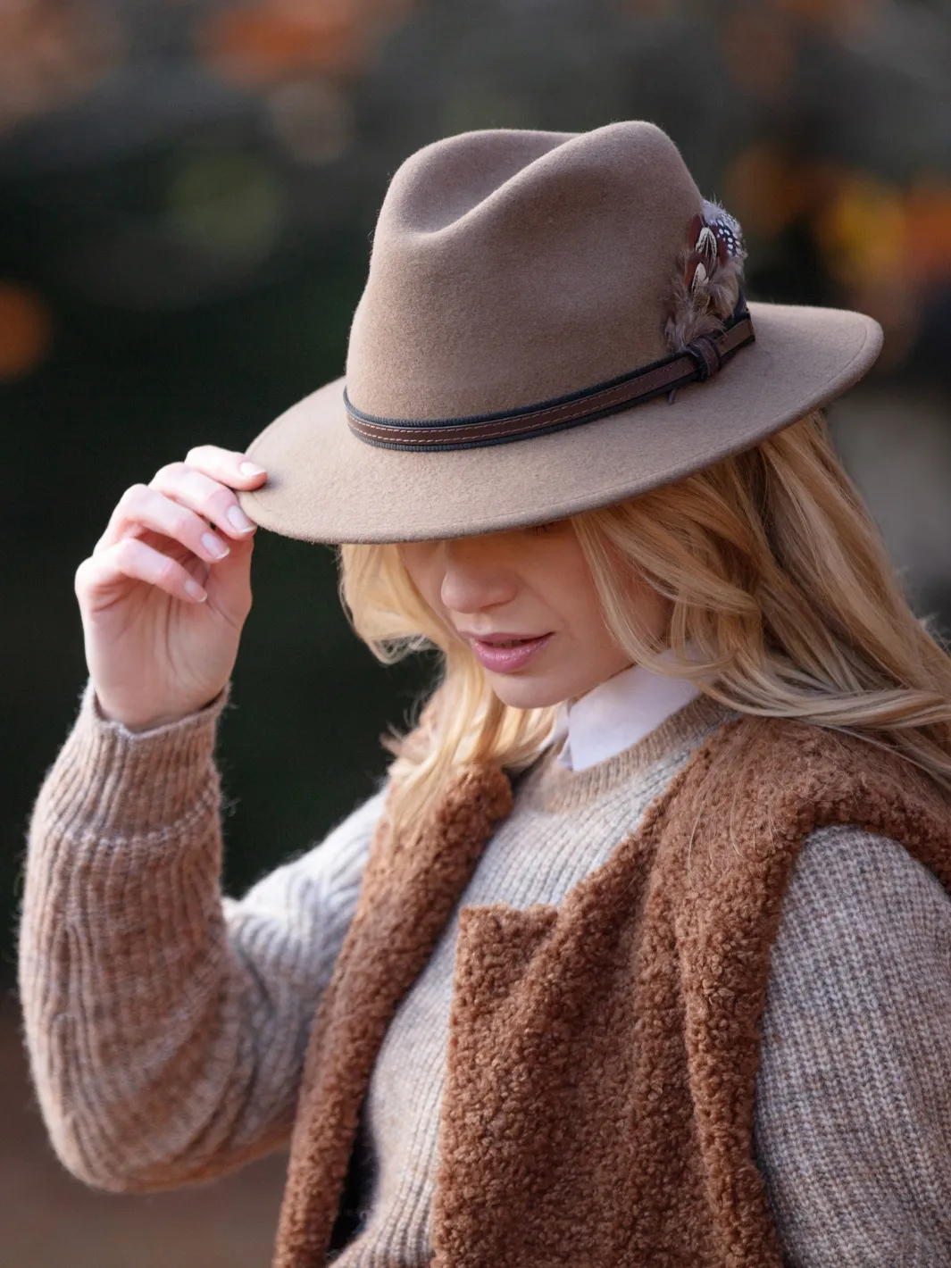 Fedora Wool Hat - Camel