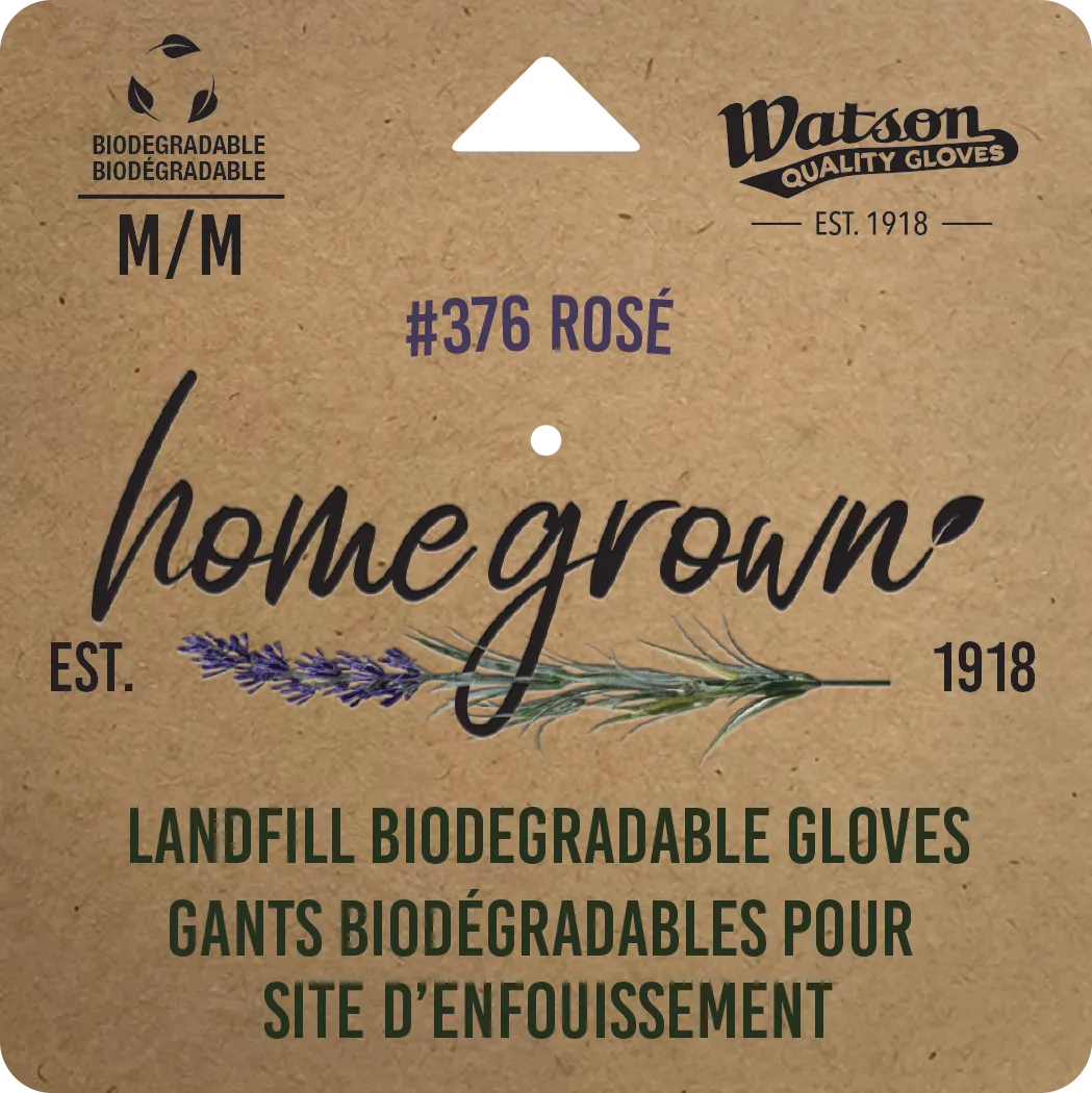 Gardening Gloves- Watson Gloves Rosé Landfill Biodegradable Women's Glove, 376