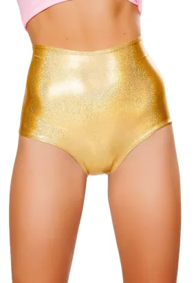 Gold Twinkle High Waist Shorts