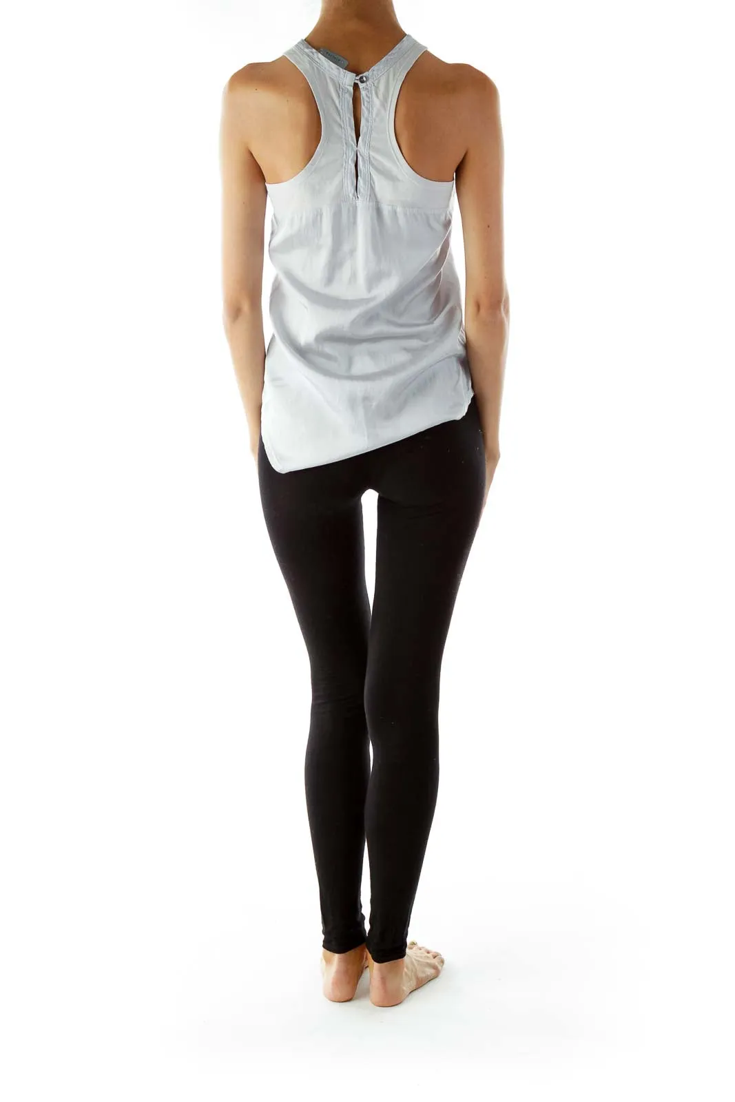 Gray Blue Racerback Tank Top