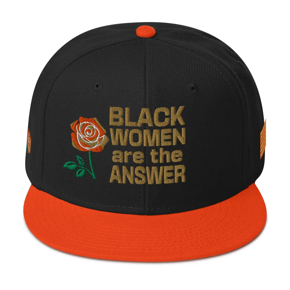 Hats - Black Women Roses