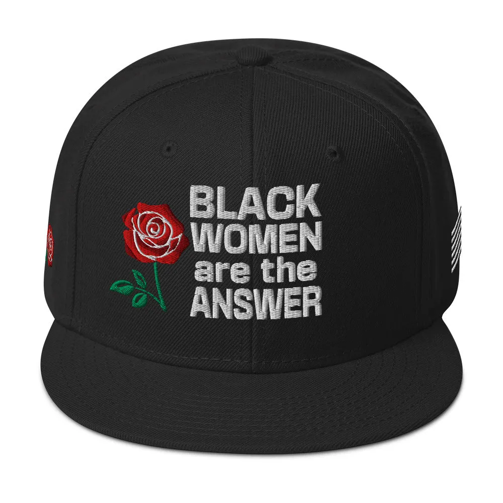 Hats - Black Women Roses