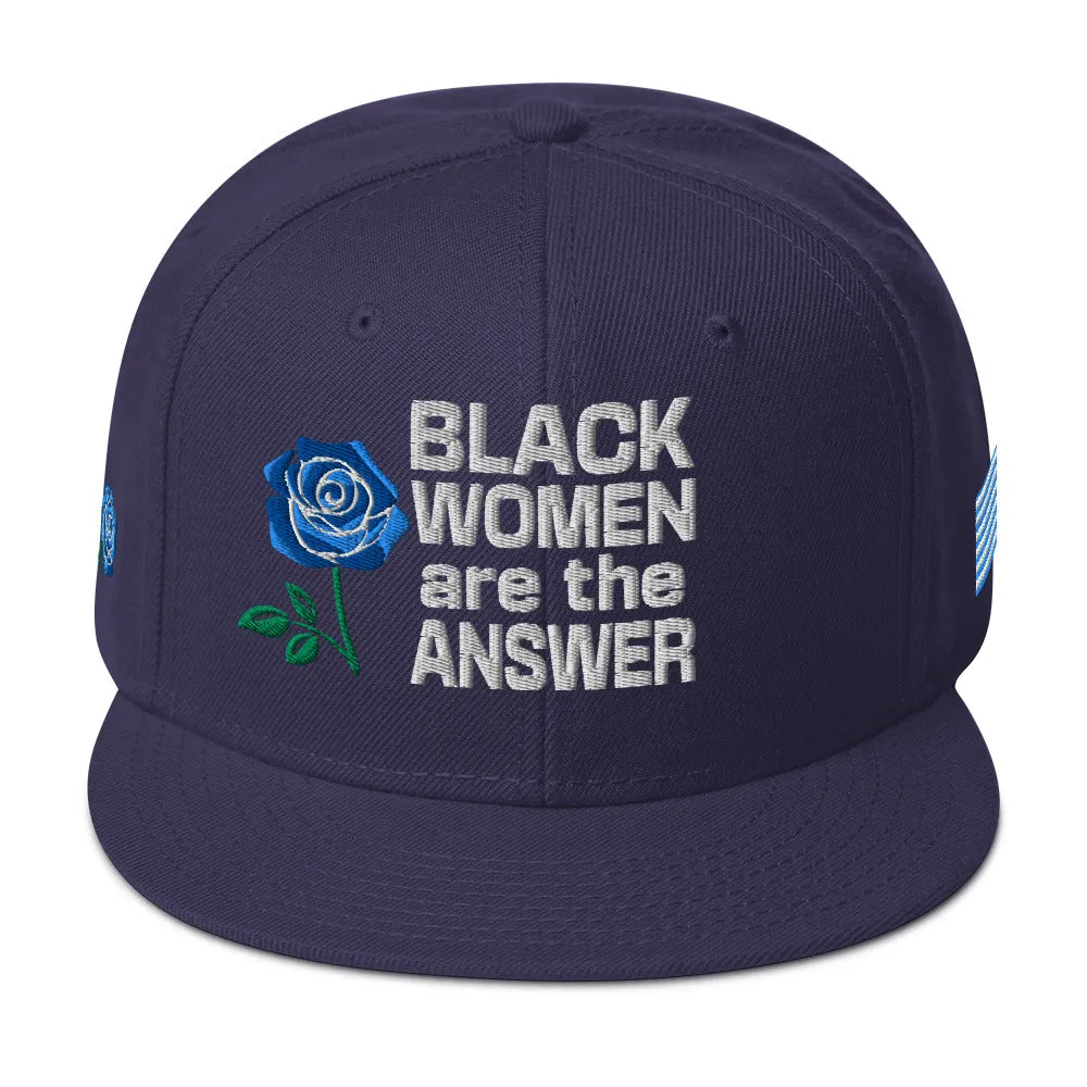 Hats - Black Women Roses