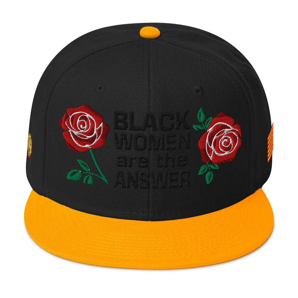 Hats - Black Women Roses