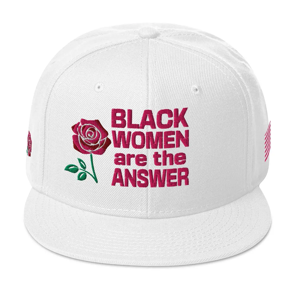 Hats - Black Women Roses