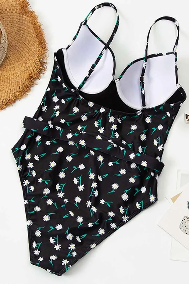 hulianfu Bicolor Belt Swimsuit(5 colors)
