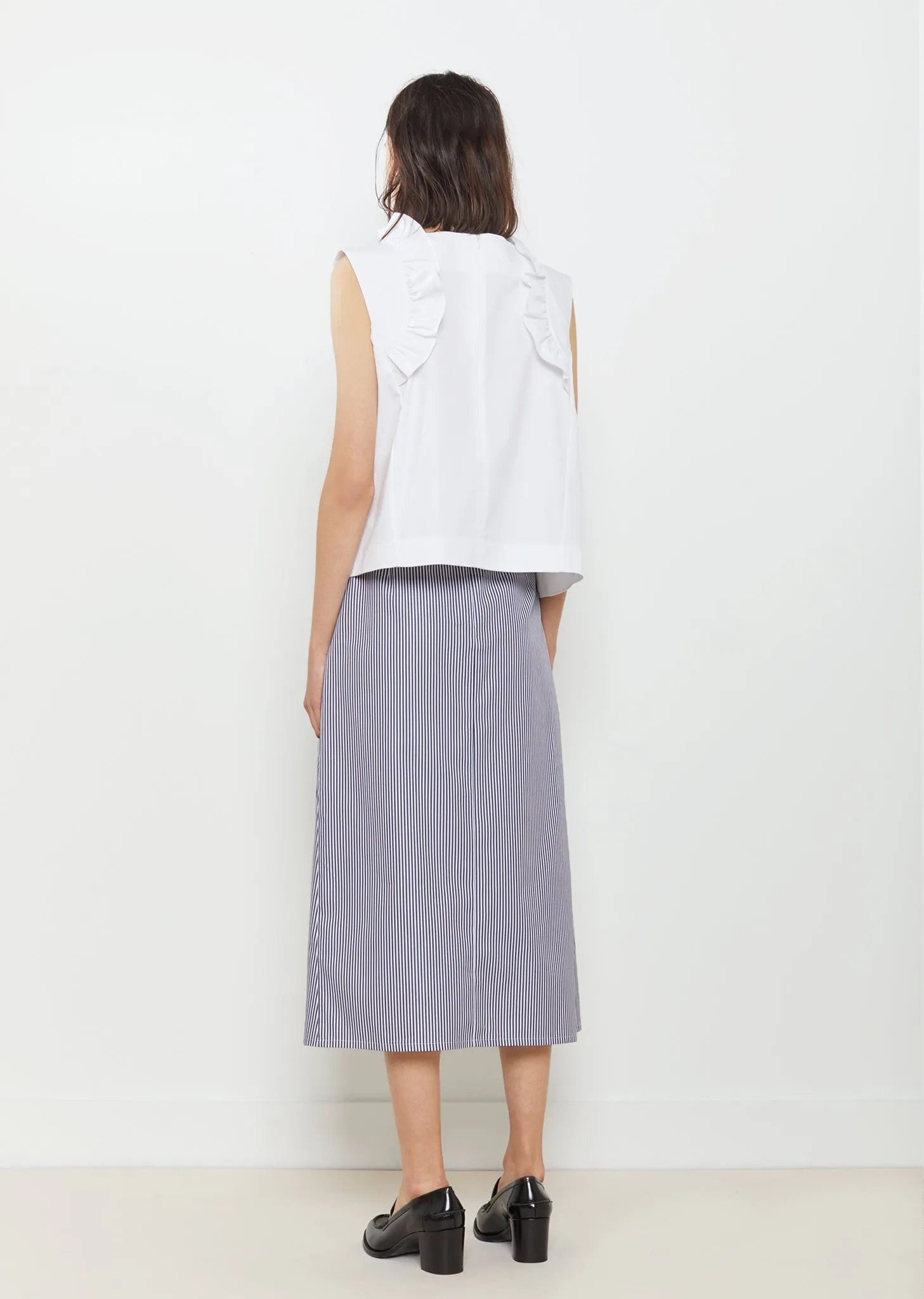 Mardi Ruffled Neck Sleeveless Blouse