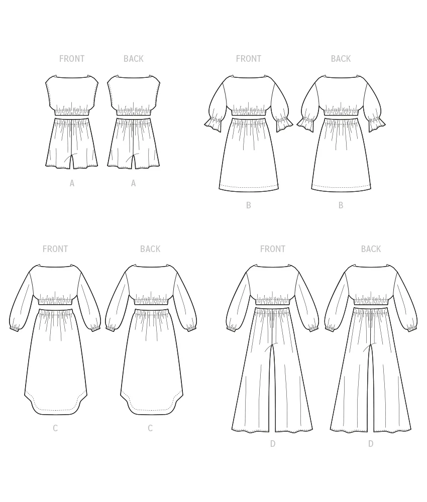 McCalls 8295 Girls' Tops, Skirts, Shorts and Pants pattern