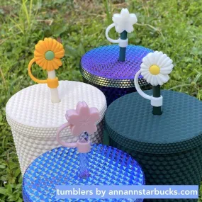 Multiple Flowers Straw Toppers set of 4 for Tumbler, Straw Cup – Starbucks Accessories