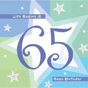 Napkins - 65th Shimmer Blue