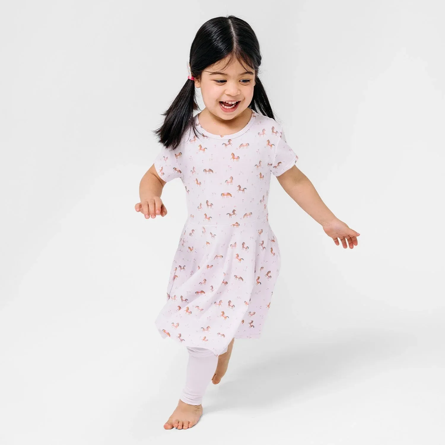 Purple Rein Modal Magnetic Dress & Leggings Set
