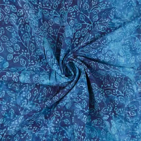 Rayon Batik Prints - Copen Blue Violetta Rayon Batik Fabric