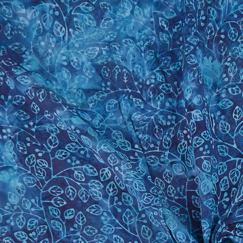 Rayon Batik Prints - Copen Blue Violetta Rayon Batik Fabric