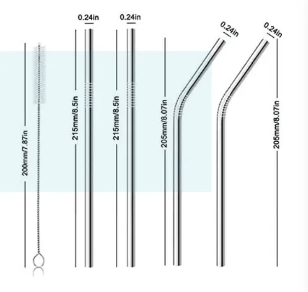 Reusable Stainless Steel Drinking Straws | Kitchen Accessories