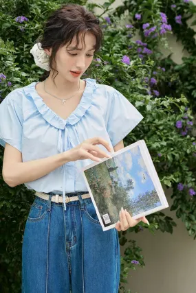 Ruffled Collar Blouse for Women