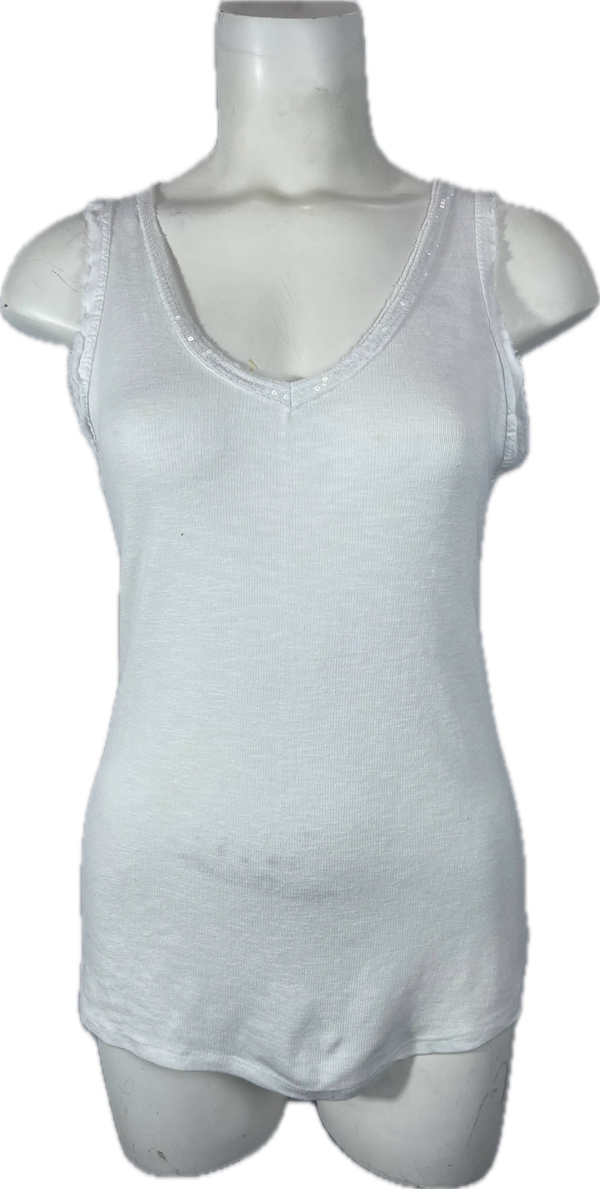 Sequin V-Neck Tank Tops