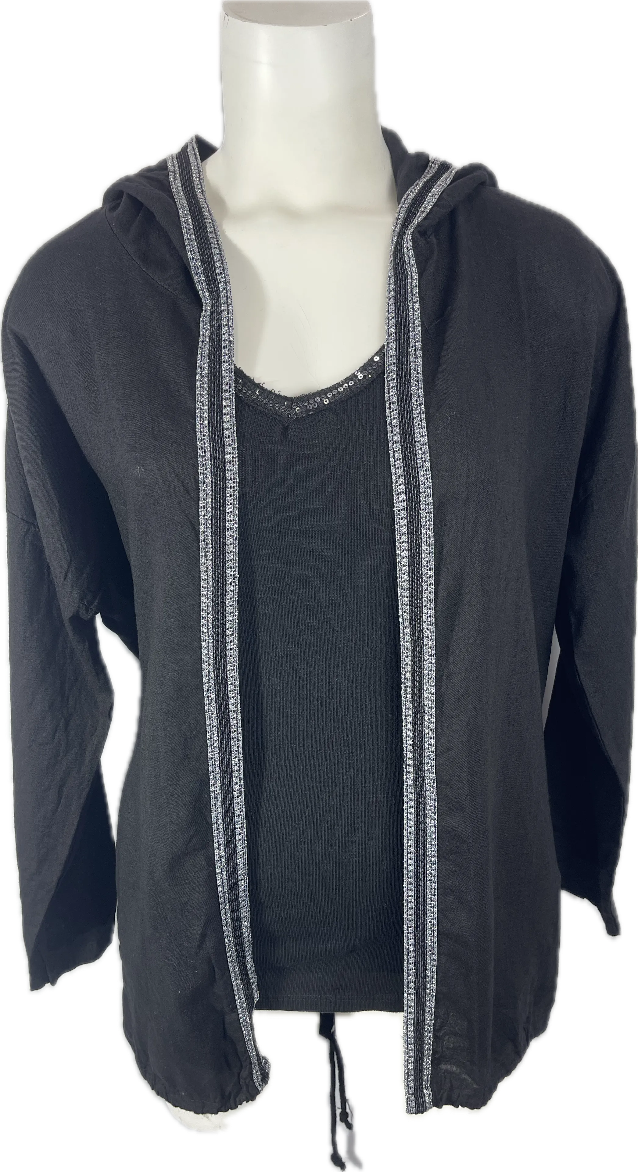 Sequin V-Neck Tank Tops