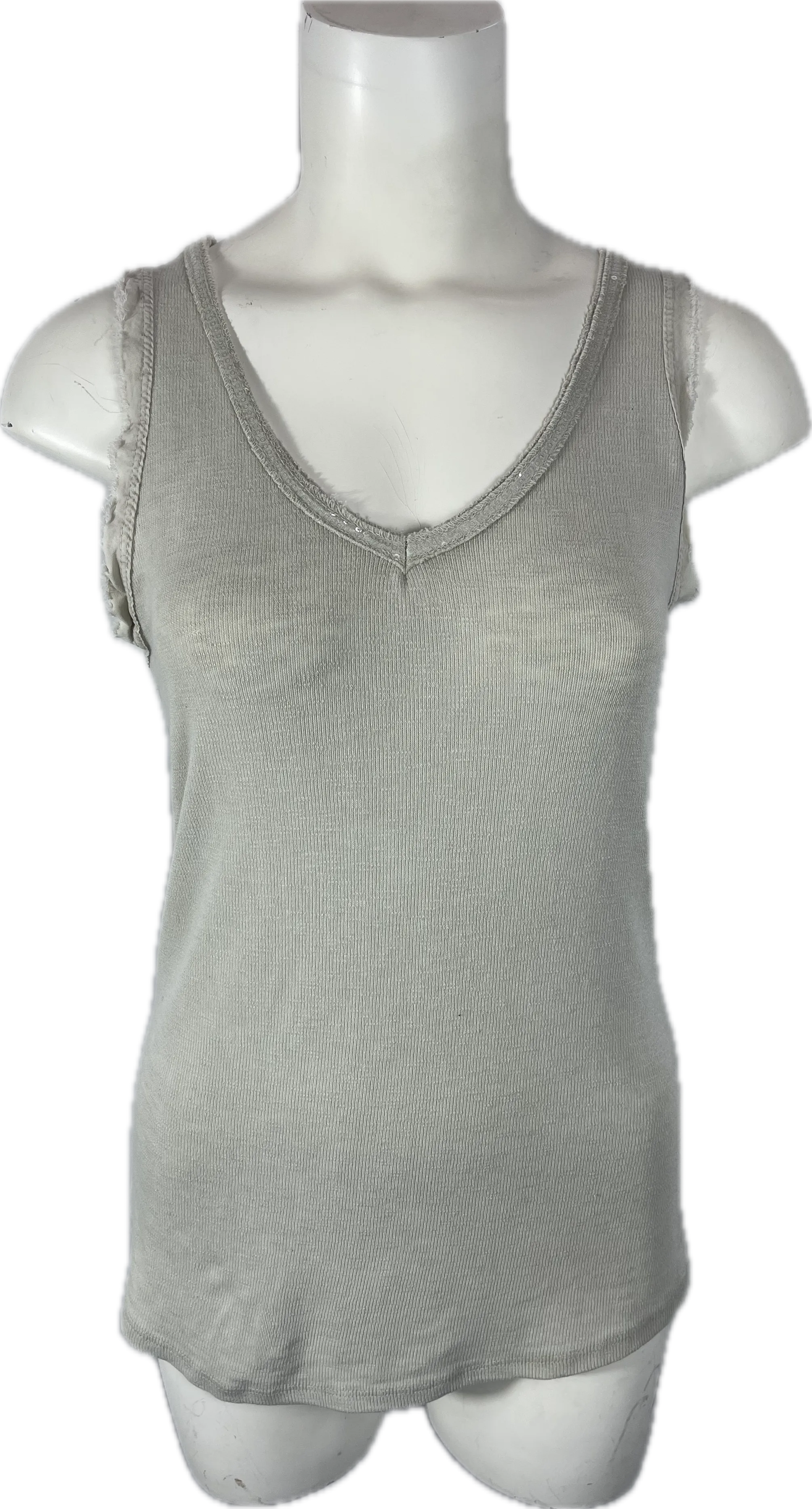 Sequin V-Neck Tank Tops