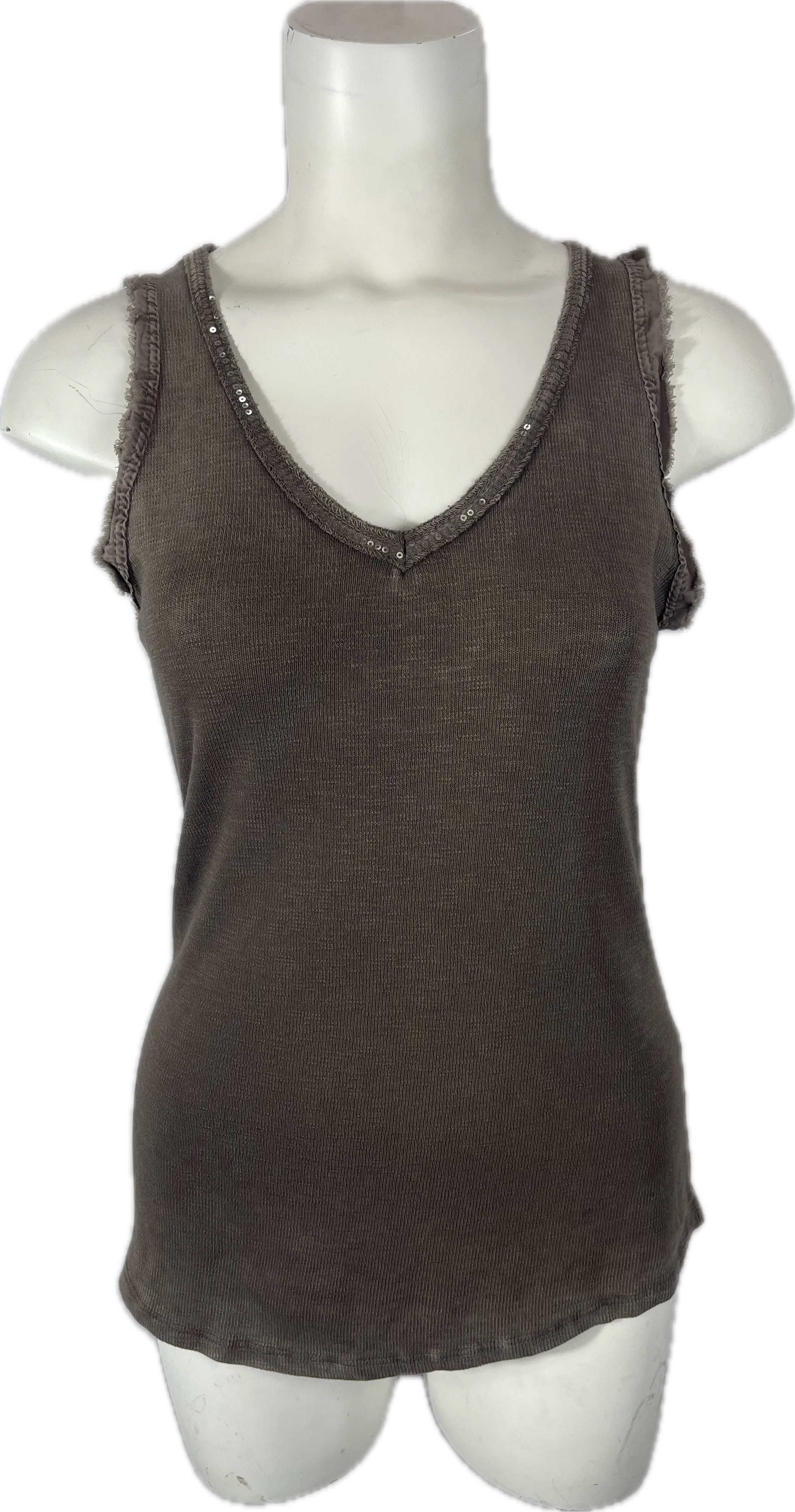 Sequin V-Neck Tank Tops