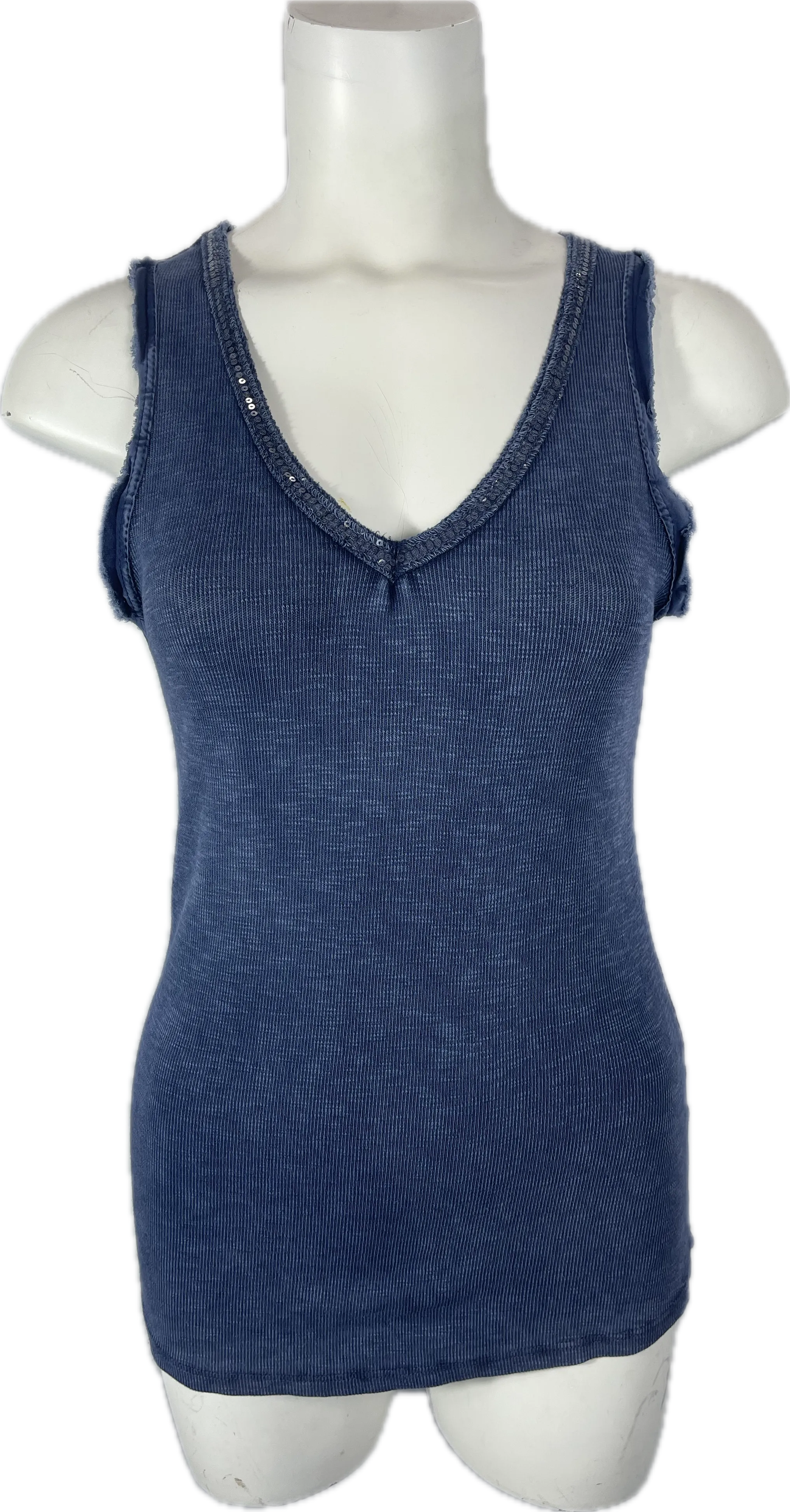 Sequin V-Neck Tank Tops