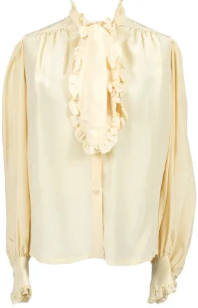 Silk vintage Loewe blouse with ruffled sash SOLD