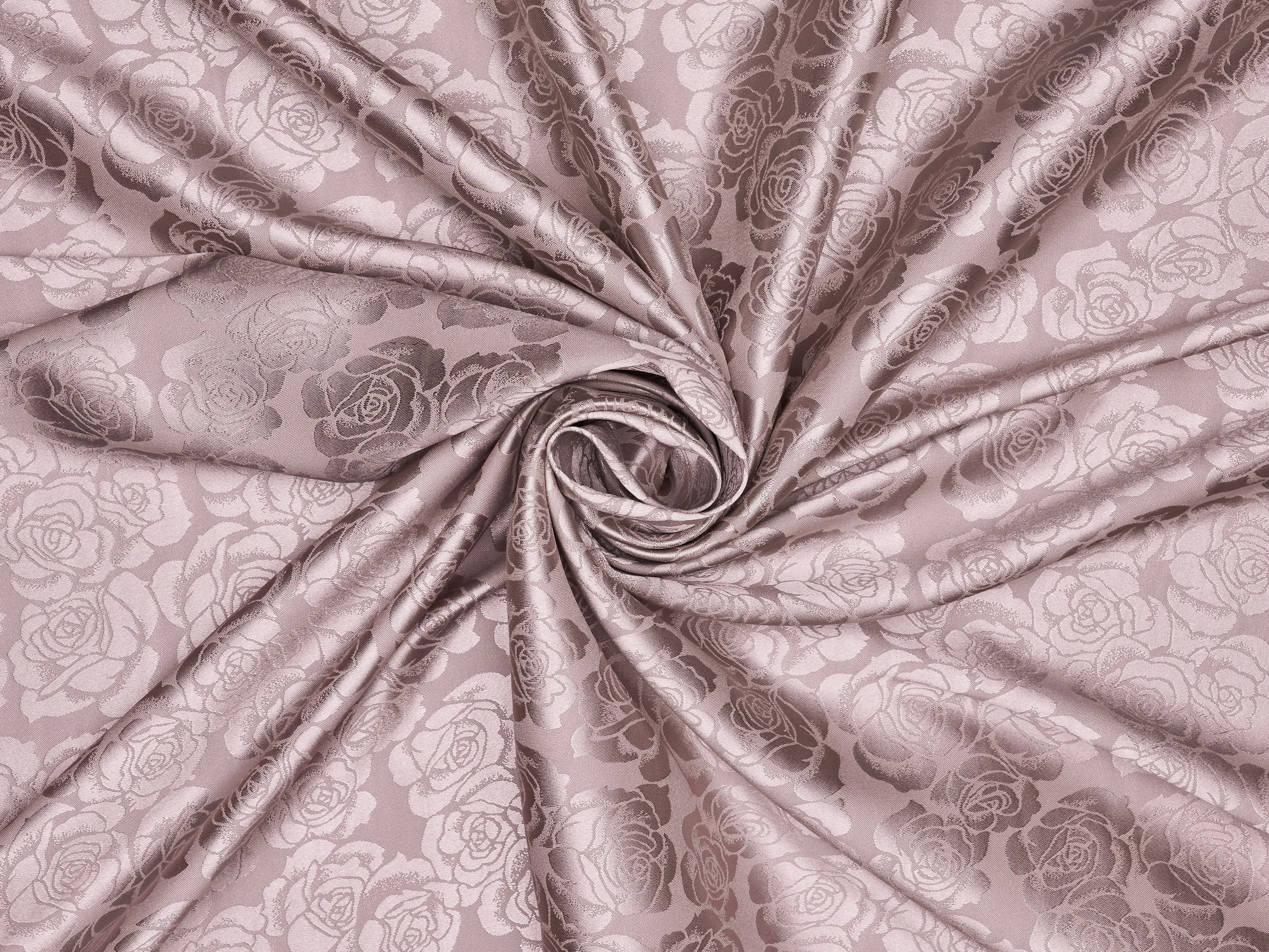SILKY JACQUARD SATIN fabric by the yard - Roses   jacquard pattern -  flowy fabric