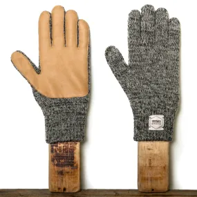 Upstate Stock Ragg Wool Glove with Natural Deer - Charcoal Melange