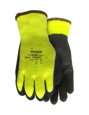 Vis-A-Bull Hi-Vis Gloves, Yellow Large