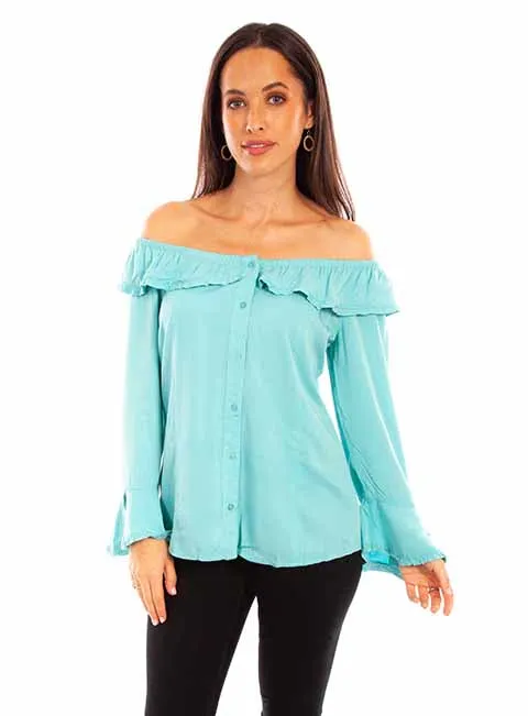 Women's Honey Creek Collection Blouse: Off The Shoulder Ruffles