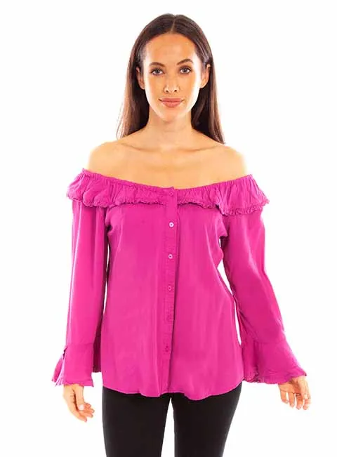 Women's Honey Creek Collection Blouse: Off The Shoulder Ruffles