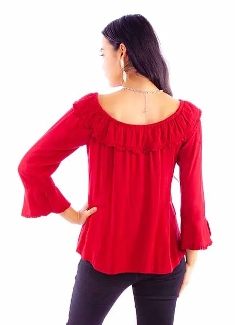 Women's Honey Creek Collection Blouse: Off The Shoulder Ruffles