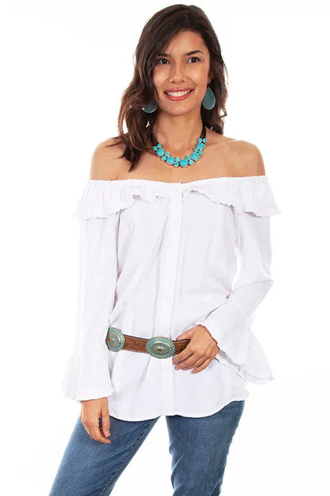 Women's Honey Creek Collection Blouse: Off The Shoulder Ruffles