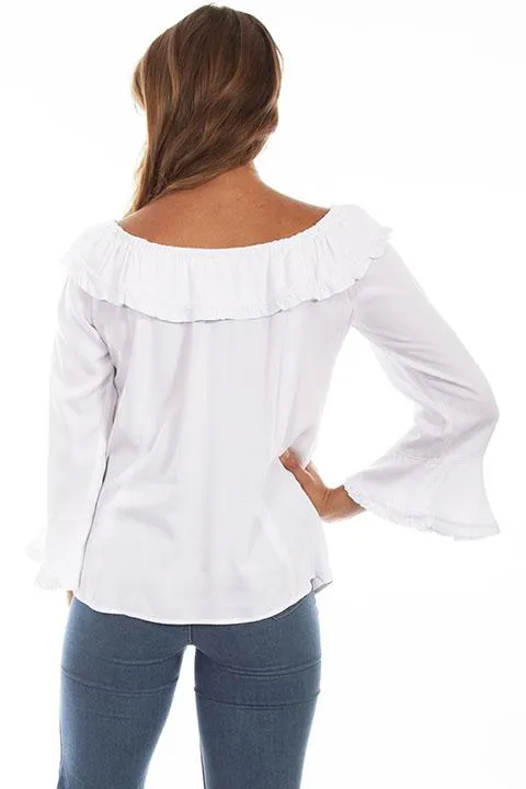 Women's Honey Creek Collection Blouse: Off The Shoulder Ruffles