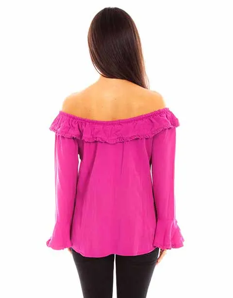 Women's Honey Creek Collection Blouse: Off The Shoulder Ruffles