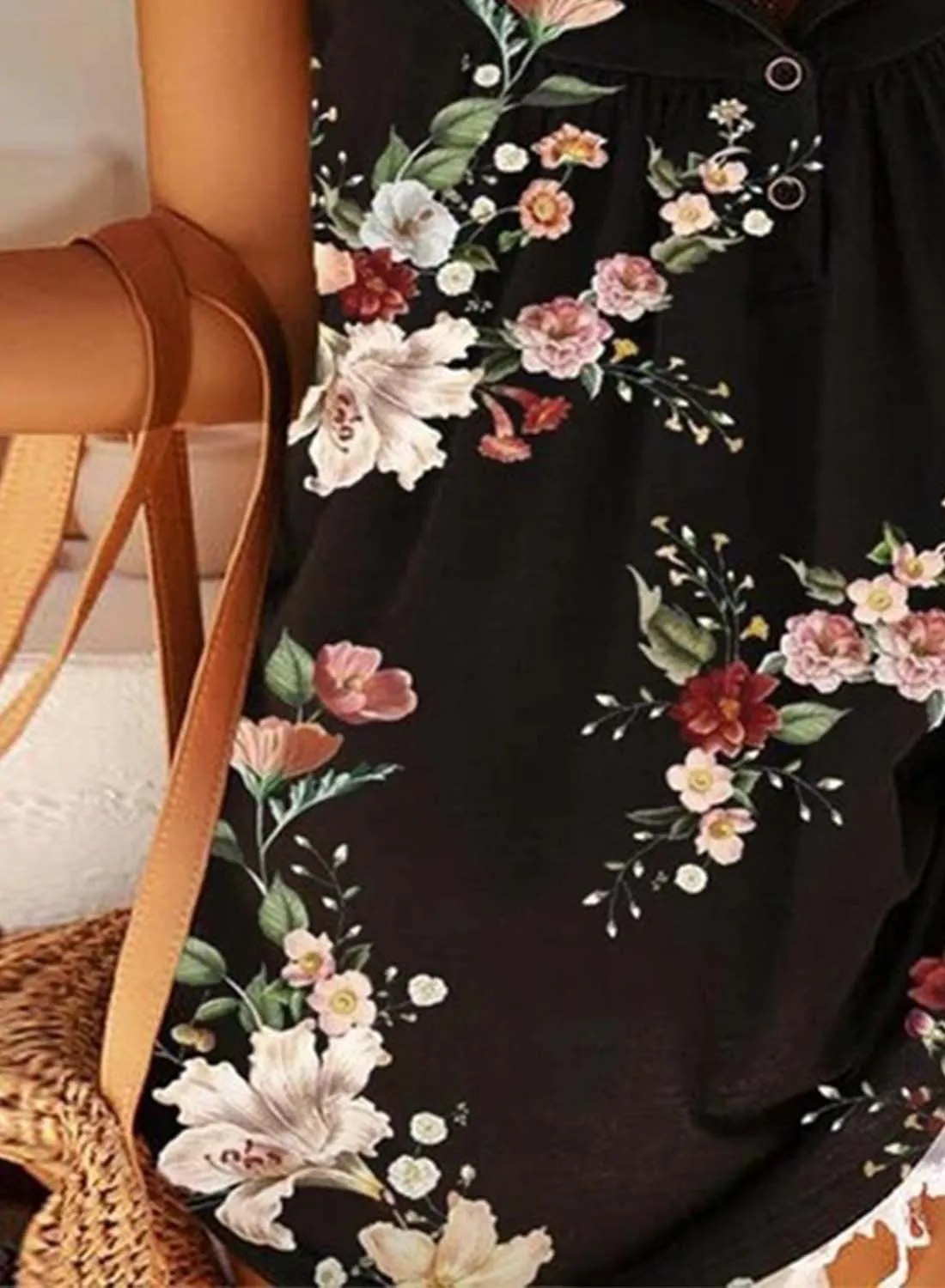Women's V Neck Floral Tank Tops